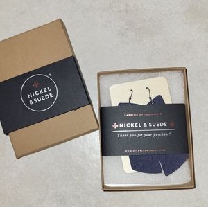 Nickel and Suede Navy Baby Gem